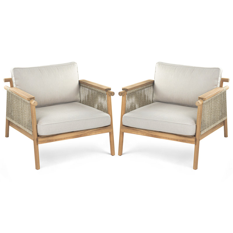 Fauteuil club d'extérieur Sumbawa, ensemble de 2, 2