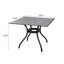 Table de sable carrée 40,13 po en aluminium noir pour loisirs de patio