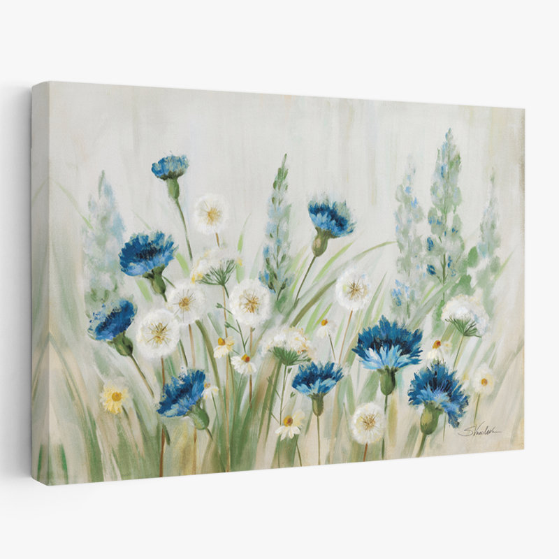 Fleurs des champs - Coneflowers noir bleu brun, H 24 po x l 16 po