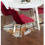 Ensemble de salle à manger contemporain 3 pièces, table de salle à manger ronde blanche avec 2 chaises pour le salon-1040138575