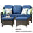 Gretna Premium All-Weather Wicker 3 - Person Patio Conversation Set with Cushions-318512091