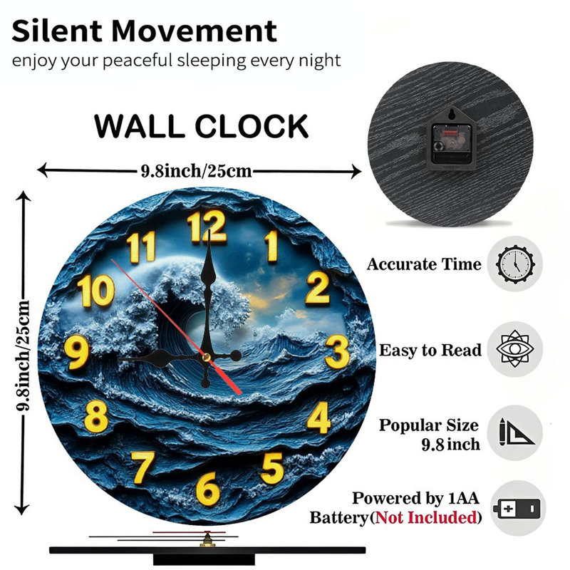 Horloge murale Ocean Wave
