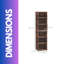 Anbria 115cm H x 30cm W Bookcase