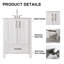 Ensemble de meuble-lavabo simple blanc 24 po