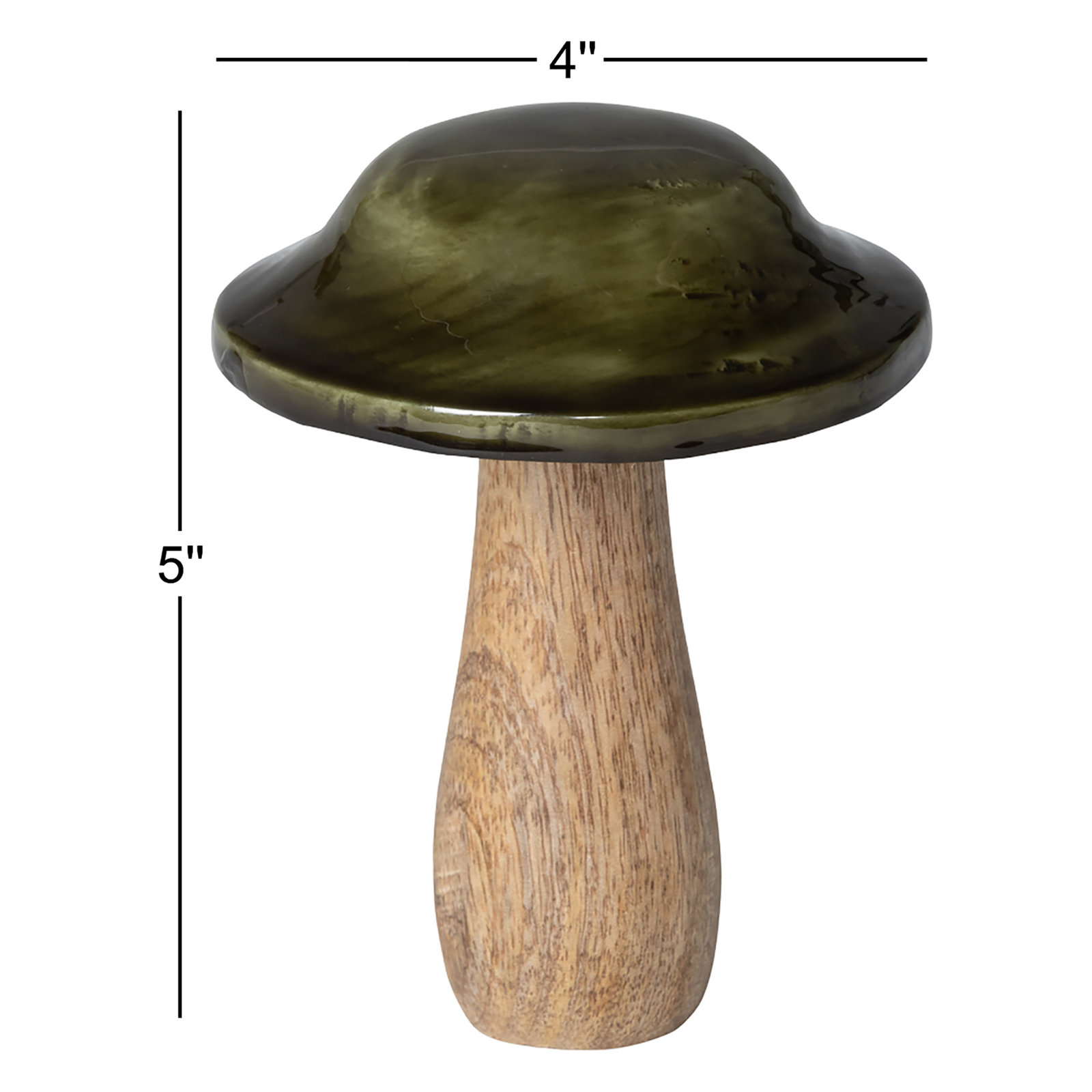 Wooden Mushroom Accent