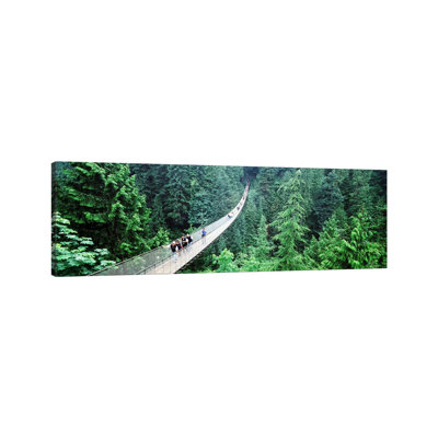 Capilano Suspension Bridge, North Vancouver, British Columbia, Canada - Wrapped Canvas Panoramic Print
