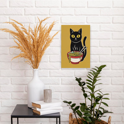 «Black Cat Ramen», art mural contemporain