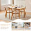 5 -Person Solid Wood Dining Set-719166371