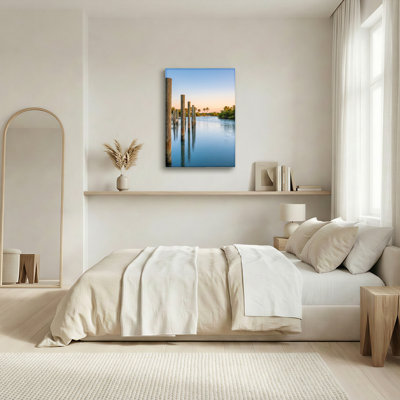 Waterfront Serenity Canvas Wall Art Oil Painting Print Set Of 1