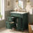 24" Bathroom Vanity with Ceramic Sink, Small Bathroom Sink Cabinet, Modern Cabinet with 2 Drawers and Adjustable Shelf-135276497
