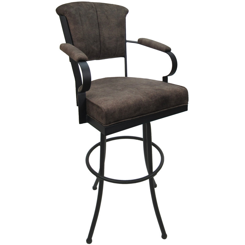 Tabouret pivotant très haut Jigna, Whisky / gris
