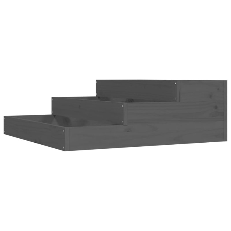 Anneclaar Self-Watering Wood Raised Garden Bed, Grey, 27cm H x 78cm W x 78cm D
