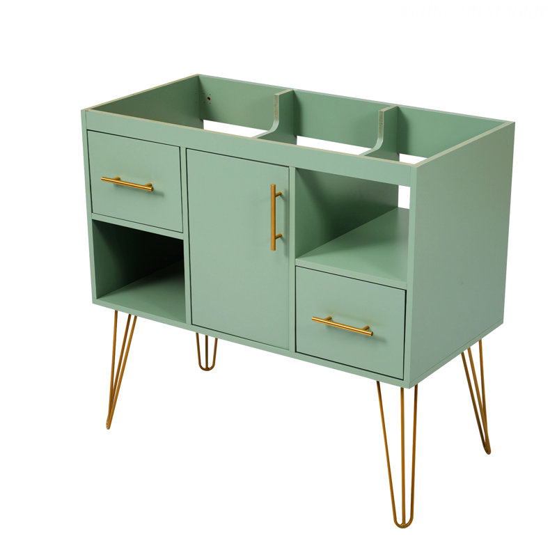 Modern Freestanding Bathroom Cabinet, Single Bathroom Cabinet With 2 Drawers
