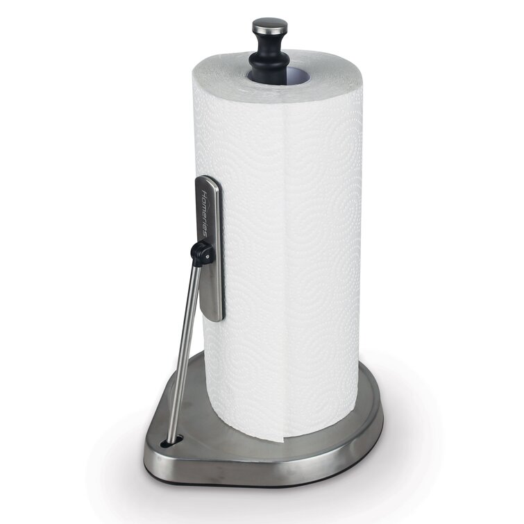 Paper Towel Holder,Stable Base Paper Towel Holder Stand,Stainless Steel  Paper Towel Holder Countertop,20s Installation Paper Towel Stand,Sliver  Paper