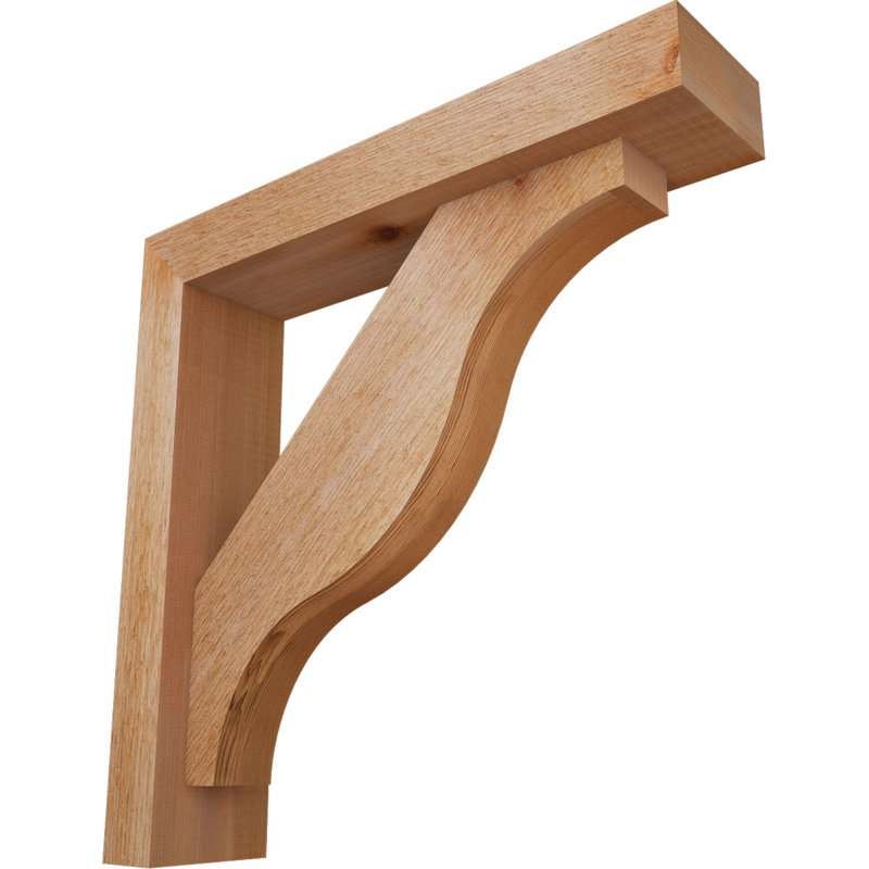 Support Funston Block avec support décalé, 18 po x 18 po, Cèdre rouge occidental de l 4 po (scié brut)