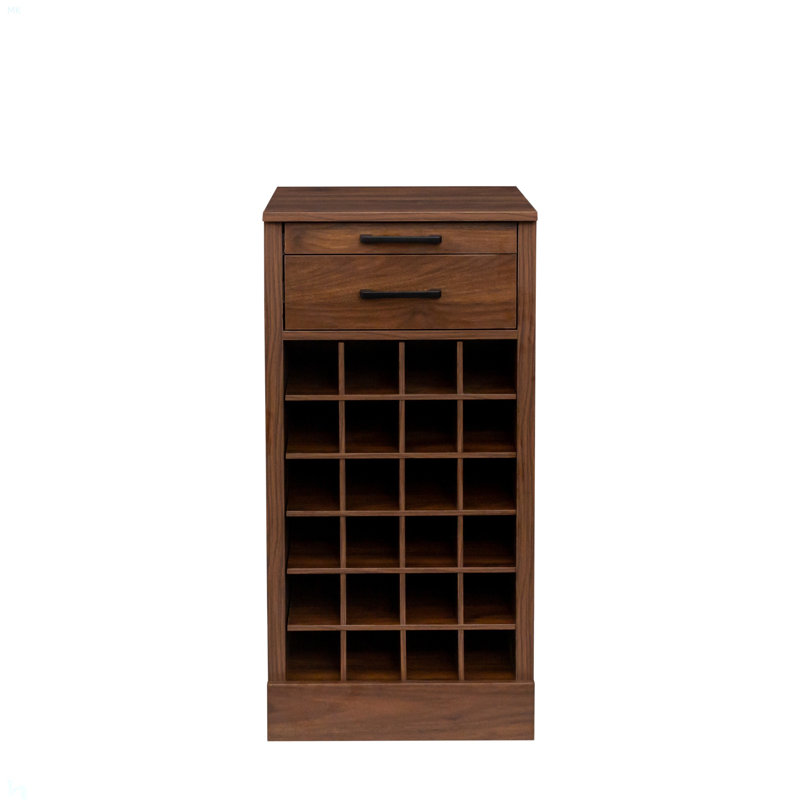 Modular 24 Wine Bar Cabinet Buffet Cabinet, Walnut Brown