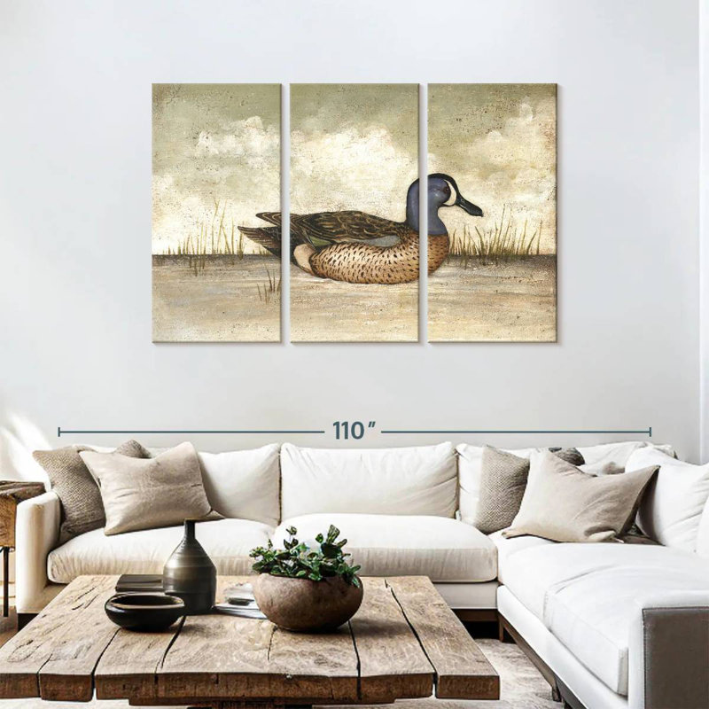 Brampt Blue Winged Teal Duck, 48" H x 74" W