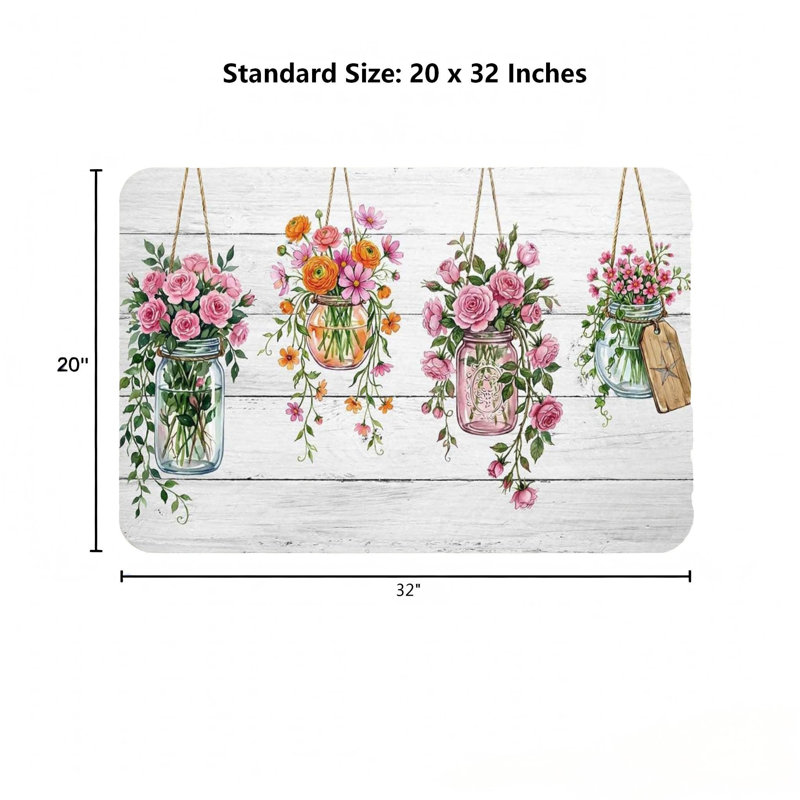 Tapis de véranda pour salle de bain doux et antidérapant 20L x 32W
