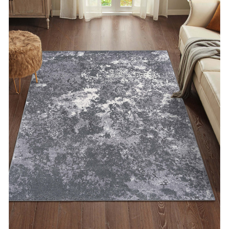 Ellenburg Abstract Dark Gray Area Rug