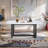 Amaryia Trestle Dining Table in Weathered Gray,Dining table,Kitchen table with marble top