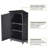 25" Modern Corner Bathroom Floor Cabinet, Single Door Triangle Storage Organizer With Adjustable Shelves (Black / White / Grey)-123594356