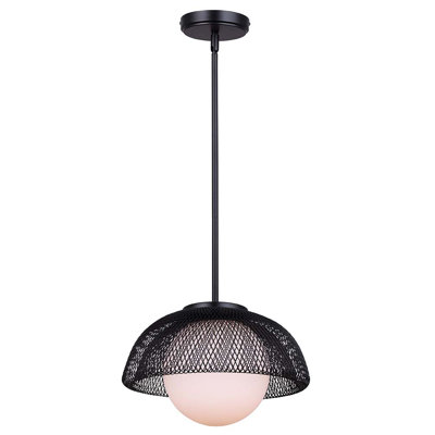 Luminaire suspendu noir à 1 lumière Cyrano