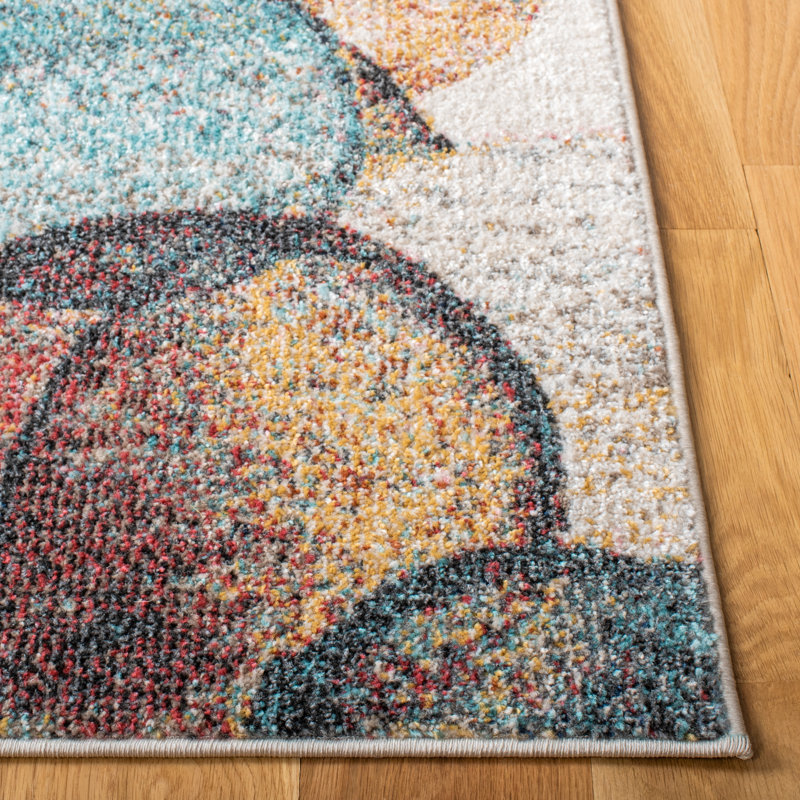 Tapis à motif géométrique Jelliff Performance, Rectangle 5 pi 3 po x 7 pi 7 po