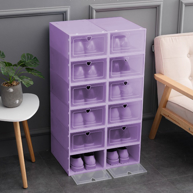 Boîte à chaussures en plastique transparent, Purple