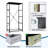 4 Drawer Dresser for Bedroom, Narrow Chest of Drawers, Wooden Top and Study Iron Frame 18"x37.5"-(WxH)