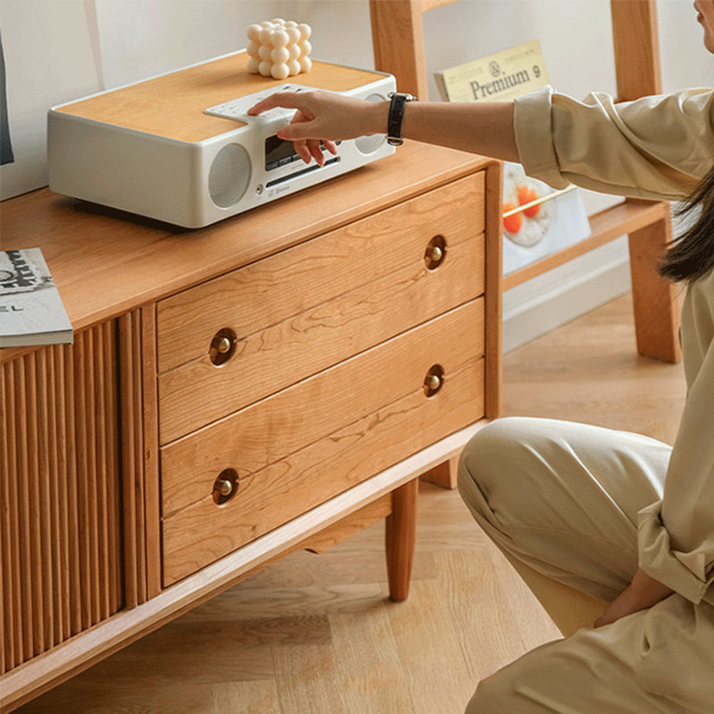 Meuble télé de style nordique minimaliste, 70.87"