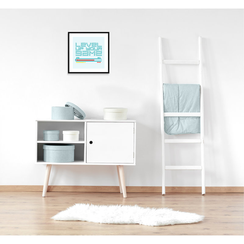 Niveau supérieur, art encadré, H 23,5 po x l 23,5 po x P 1,19 po, Encadré de boîte noir