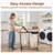 2 Section Laundry Hamper, 330L Extra Large Rolling Cart,Beige-1775677277