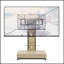 Meuble télé réglable avec tiroir à tirer, chariot mobile pour 32-75 pouces, bois et verre, roues verrouillables, mobilier de salon polyvalent-626303325