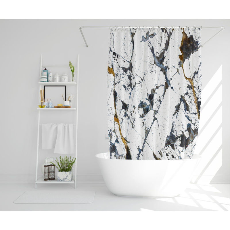 Glynda Polyester Shower Curtain, 168cm H x 168cm W