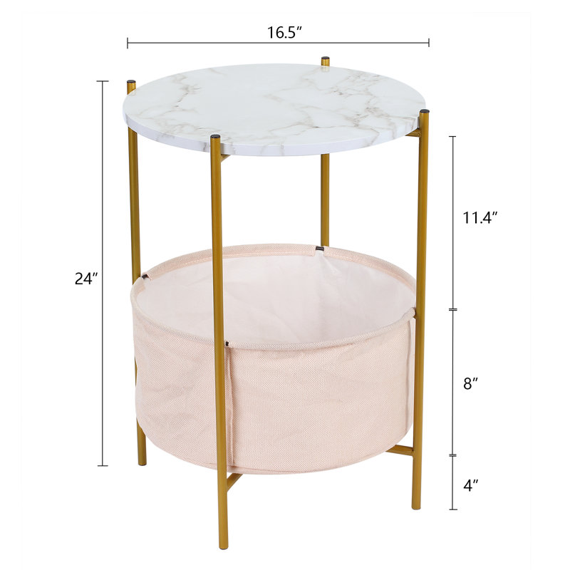 Table d'appoint rose pour chambre de fille