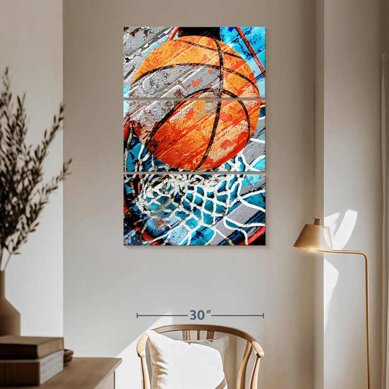 Anneau de basketball Sirci - grunge, H 65 po x l 42 po