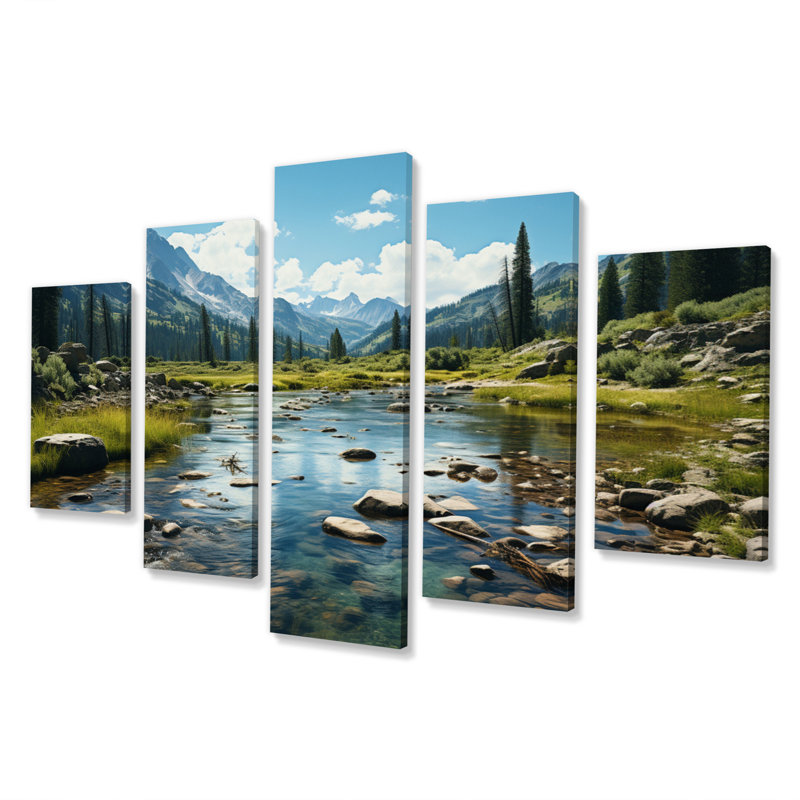 «USA Yosemite National Park Landscape I», impression sur toile - 5 panneaux
