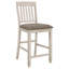 Chaise à hauteur de comptoir Nutmeg et crème rustique (ensemble de 2)