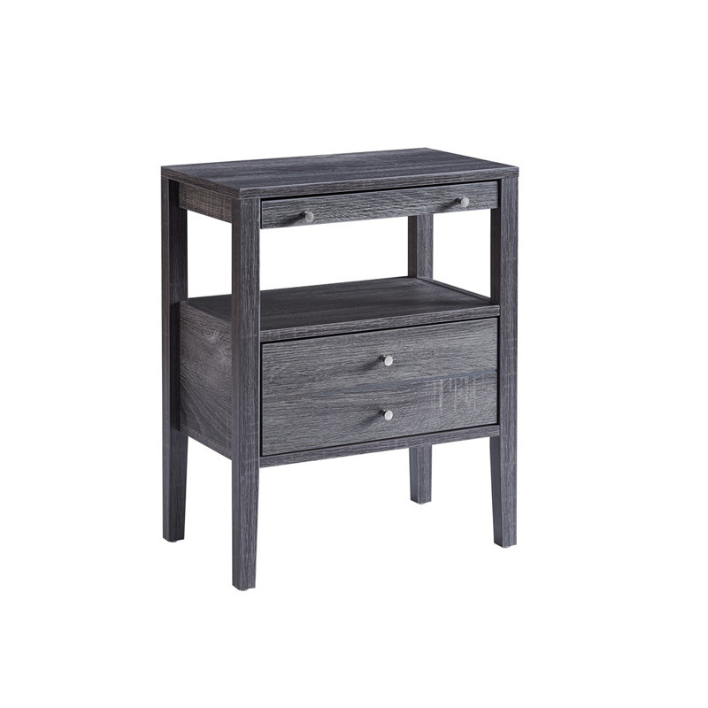 Table d'appoint Demedrick, chêne blanc, Gris