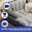 2-in-1 Queen Size Air Mattress Sofa Bed with Headboard and Electric Pump-929484536