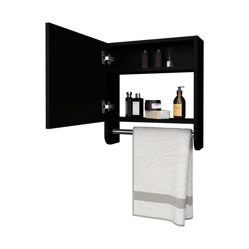 Armoire à pharmacie moderne moderne avec barre à serviettes et miroir pour salle de bain - matériaux de qualité 2 salles de bain