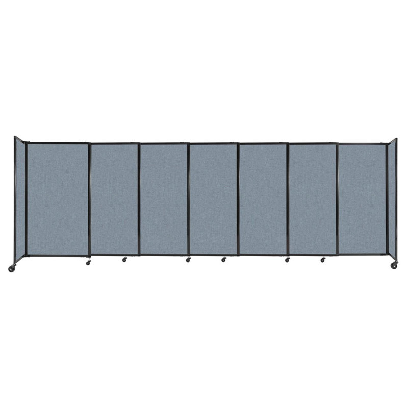 Cloison portative coulissante en tissu StraightWall, H 60 po x l 186 po x P 1 po, Bleu poudre