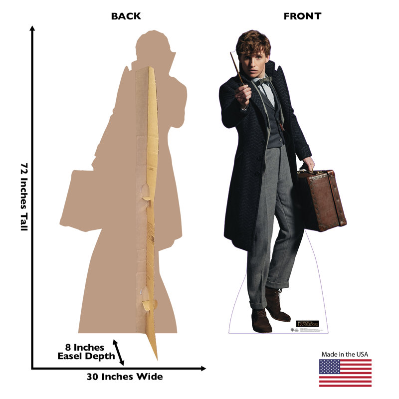Life-Size Cardboard Cutout of Newt Scamander with Suitcase