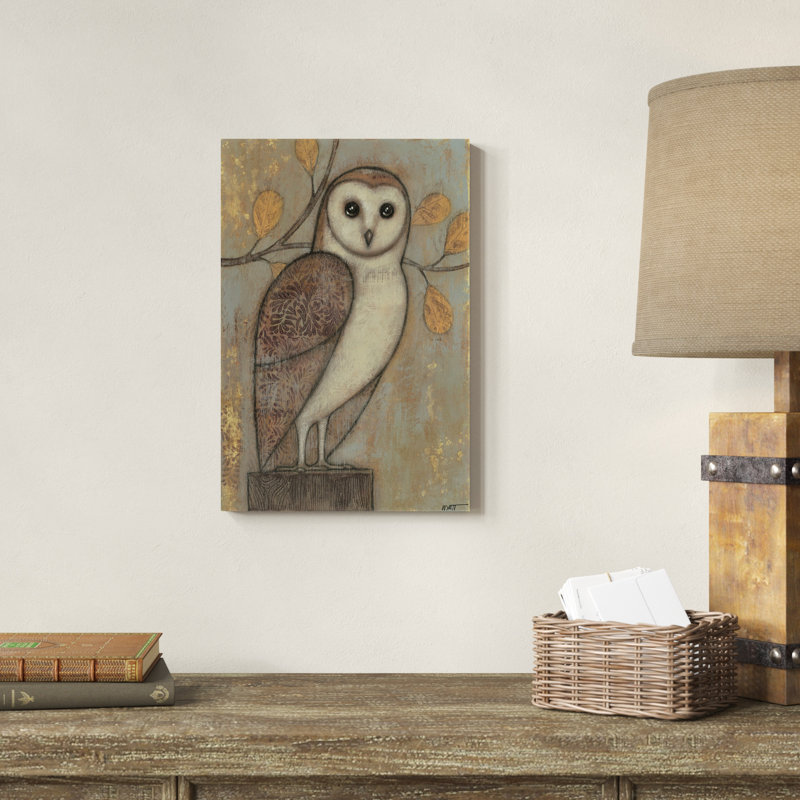 Hibou orné I, H 18 po x l 12 po x P 1,25 po