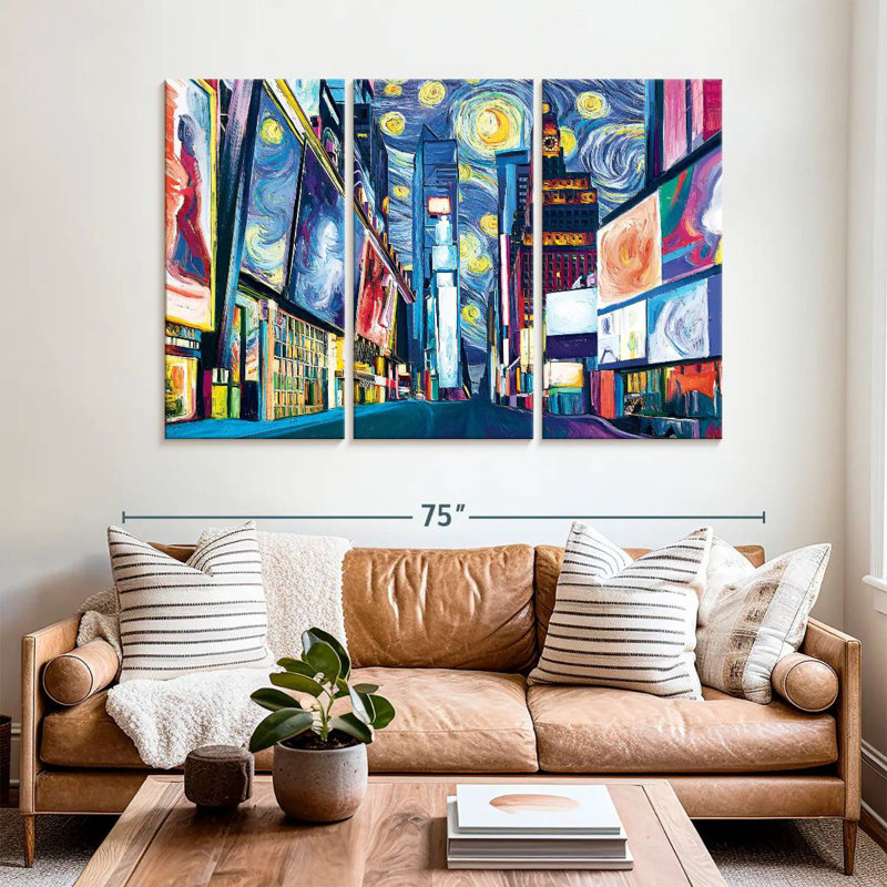 Sebbie Time Square Starry Night, 42" H x 65" W