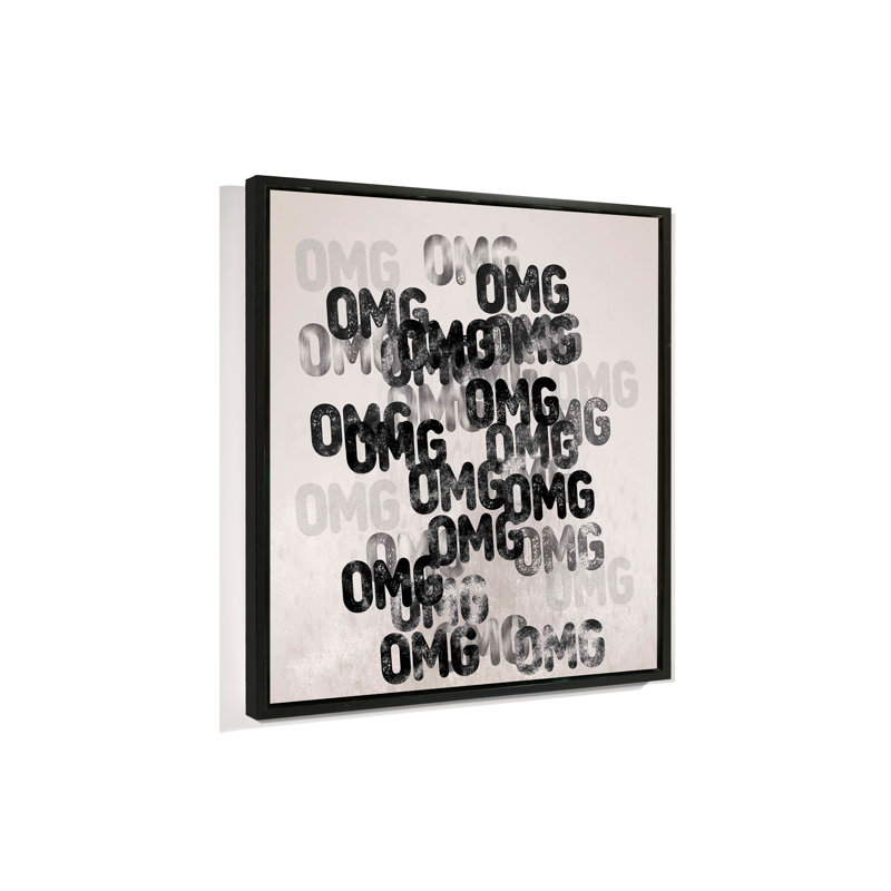 OMG, Black Floater Framed, 41" H x 41" W