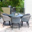 Sladkowski Outdoor Fabric 6 Seat Oval Dining Set-1672888296