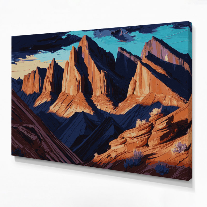 Art mural sur toile 120 mauve, Southwestern, H 16 po x l 20 po