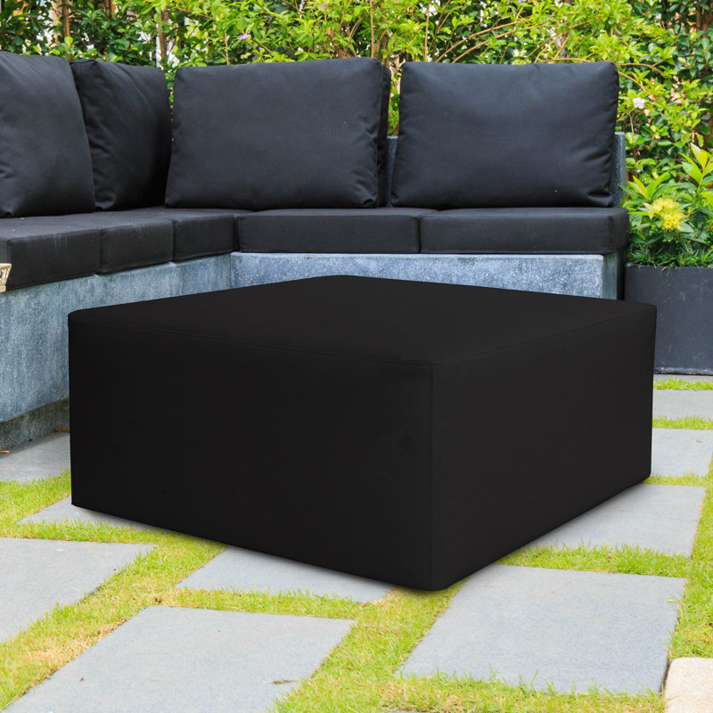 Repose-pieds d'extérieur Branning Square, Toile Sunbrella® régate