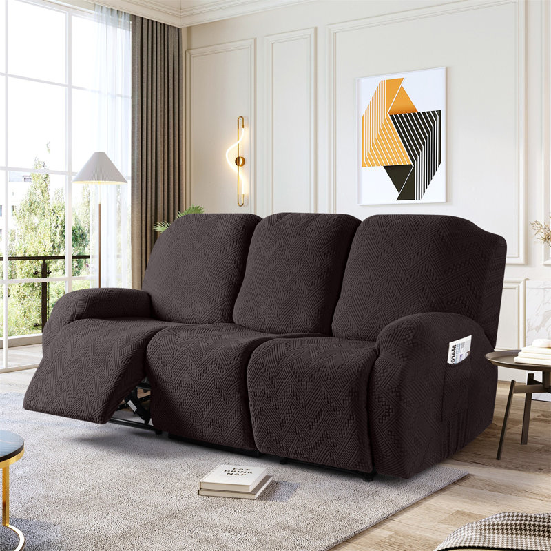 Housse extensible pour canapé 3 pièces Harriet, Chocolat